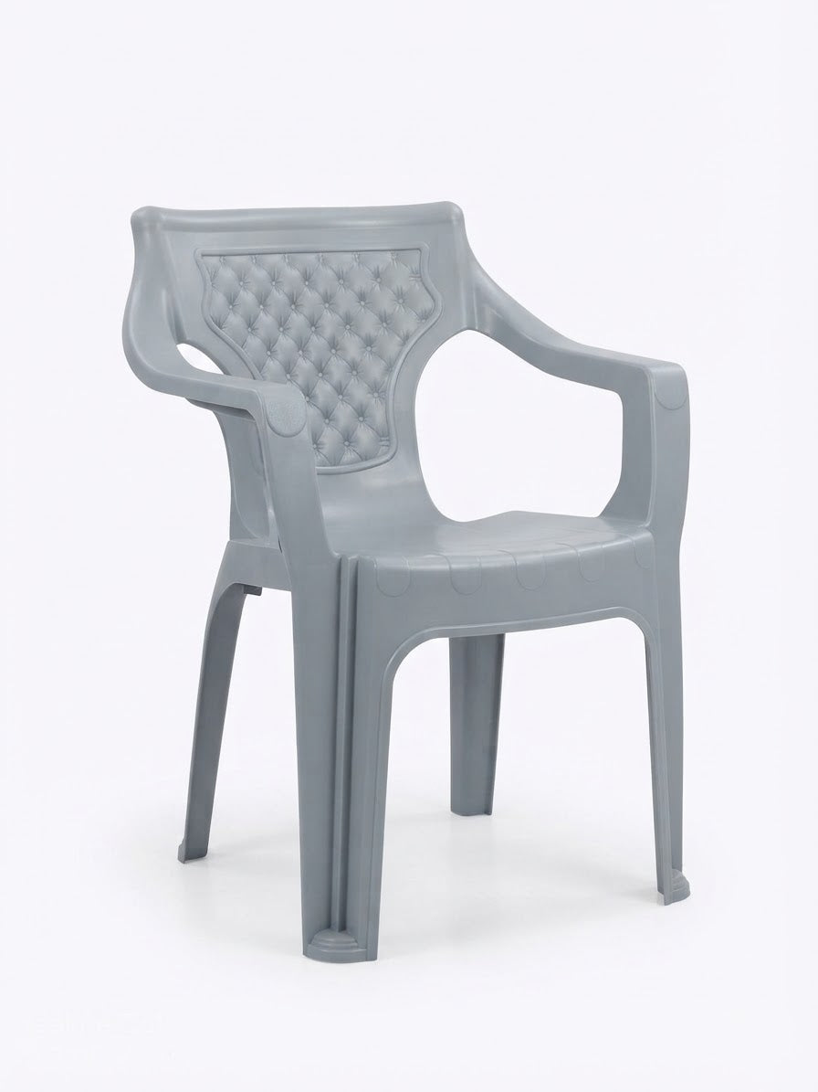 Wings Bubbly Chair | Premium Molded Plastic Armchair with Tufted Backrest