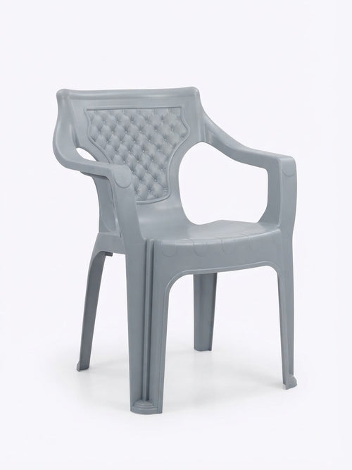 Wings Bubbly Chair | Premium Molded Plastic Armchair with Tufted Backrest