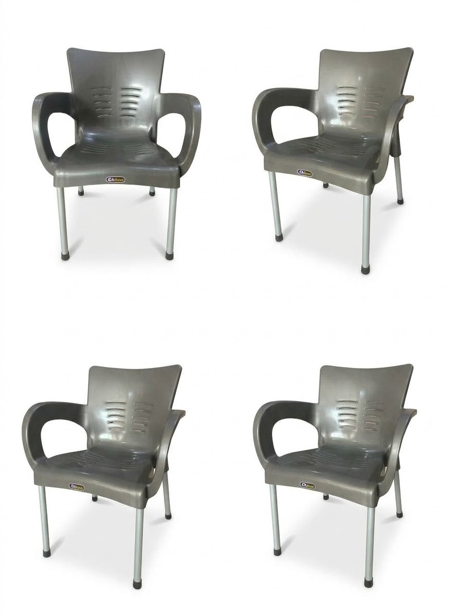 Wings Relaxo Heavy Duty Plastic Chair with Metal Legs