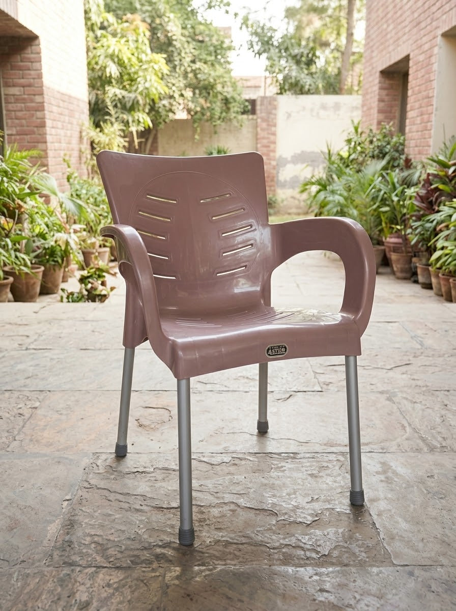 4Star Relaxo Premium Plastic Armchair with Strong Metal Legs | Indoor & Outdoor Chair