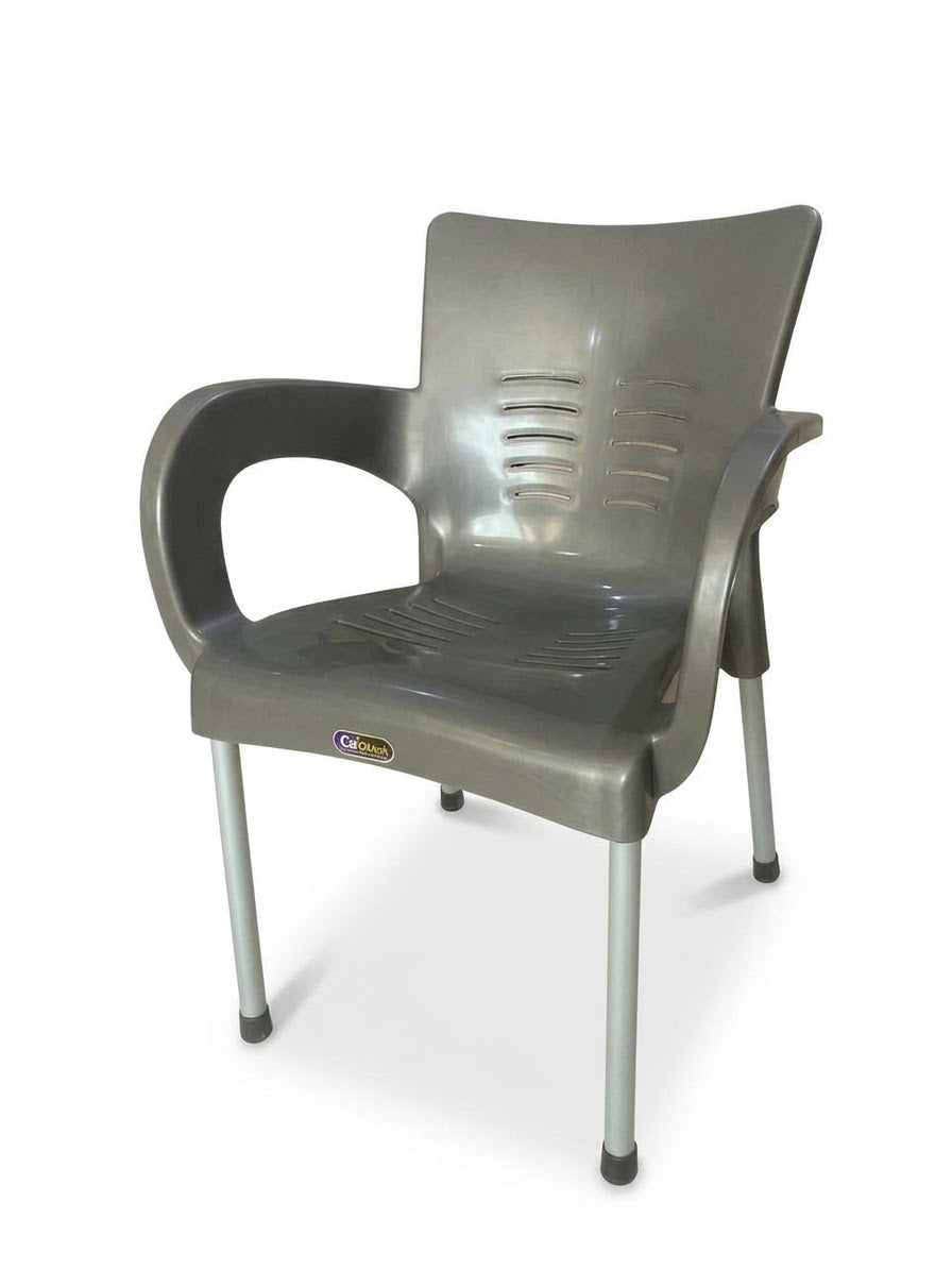 Wings Relaxo Heavy Duty Plastic Chair with Metal Legs